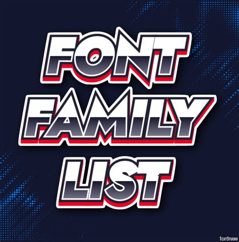 Font Family List Text Effect and Logo Design Font