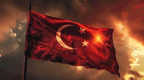 Premium Photo | A flag of the Ottoman Empire with a red background a ...