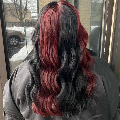 11 Unique Black Hair With Red Highlights Ideas