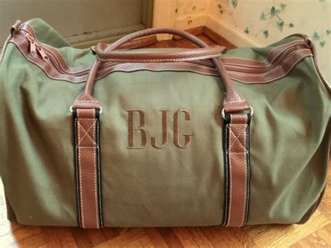 Personalized Mens Duffle Bag Monogrammed Duffle Bag