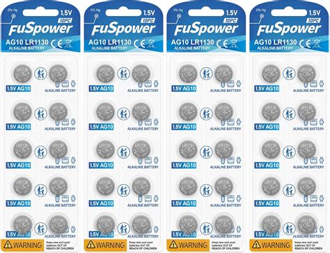 Amazon Fuspower Ag Button Cell Batteries Lr Battery