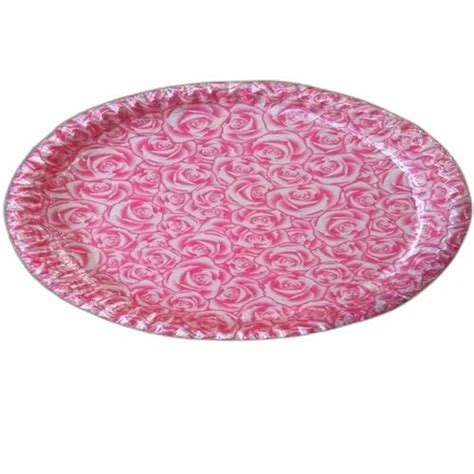 Pink Paper Printed Plate At Rs 0 5 Piece Buffet Paper Plate In