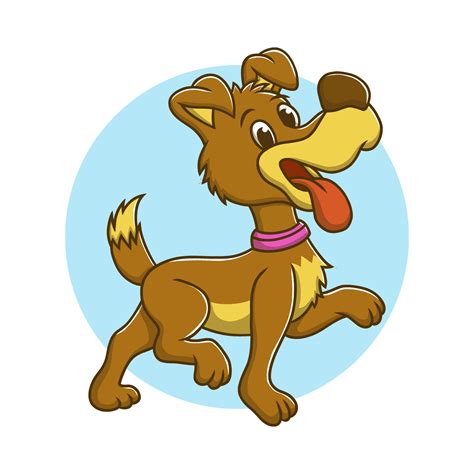 Dog Animal Kids Drawing Cartoon. Puppy and Pet Mascot Vector ...