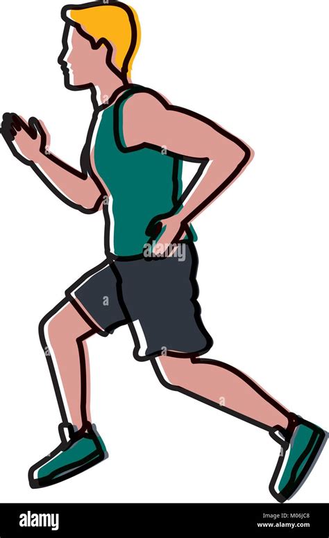 Fitness Man Running Stock Vector Image Art Alamy