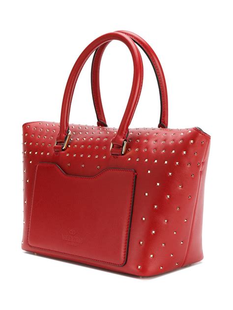 Valentino Rockstud Tote Bag Red Iucn Water