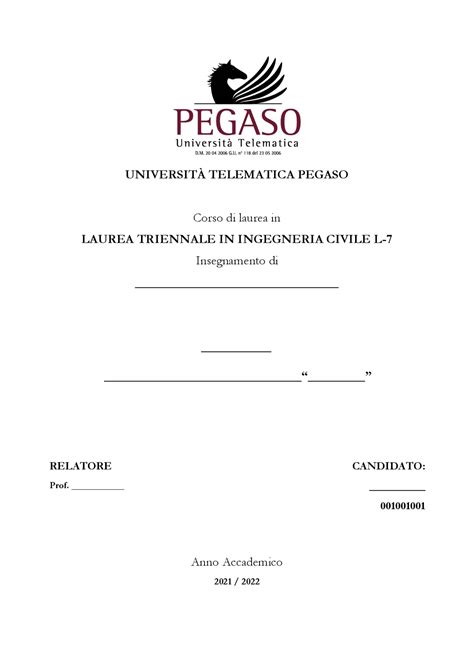 Format Tesi Triennale Universit Pegaso E Mercatorum Schemi E Mappe