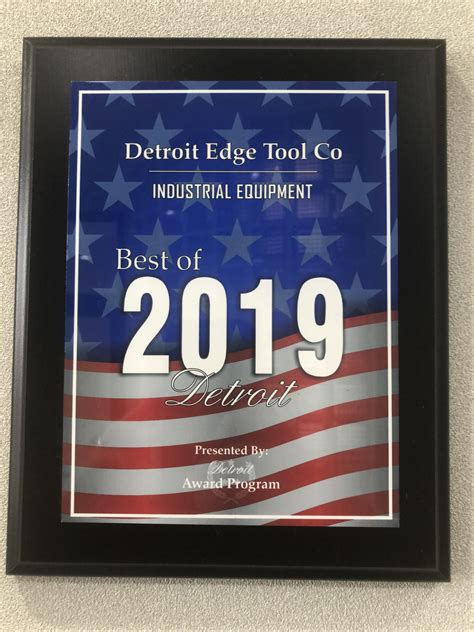 Detroit Edge Tool Co Receives 2019 Best Of Detroit Award