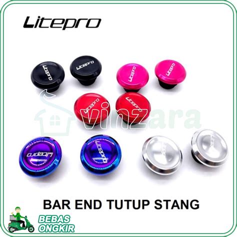 Bar End Litepro Cap Handle Bar Cover Jalu Stang A Pair Of Handlebar And