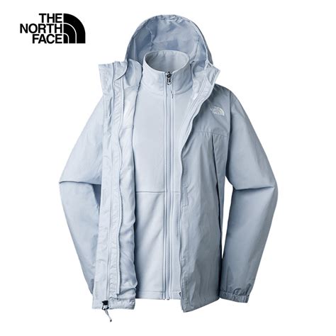 【the North Face 官方旗艦】北面女款藍色防水透氣連帽三合一外套｜7qw6i0e 外套 Yahoo奇摩購物中心