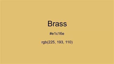 Brass Color, Hex and RGB values | CSSColors.com