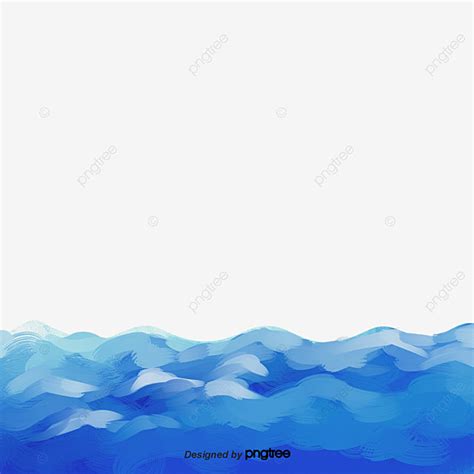 Blue Waves PNG Transparent, Blue Cartoon Waves, Wave, Cartoon, Scenes ...