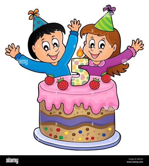 Happy Birthday Image For 5 Years Old Stock Photo Alamy