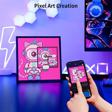 Divoom Pixoo-64 WiFi Pixel Art Frame (64x64 LED) | App Control, Social ...