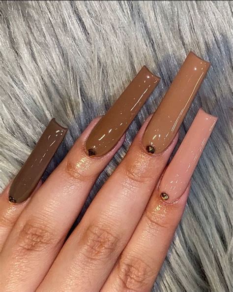 Brown Acrylic Nails Designs Design Talk