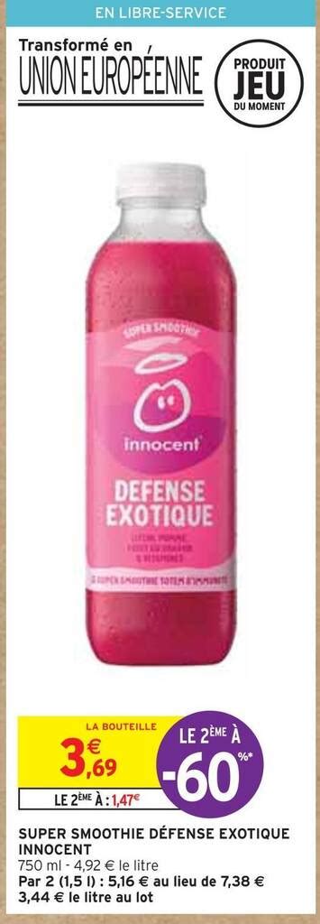 Promo Innocent super smoothie défense exotique chez Intermarché