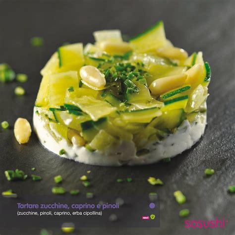 Tartare di zucchine, caprino e pinoli. | Healthy recipes, Food obsession, Food photography