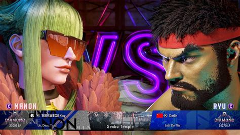 Street Fighter 6 Oil King Manon Vs Darlin Ryu SF6 Ranked Match