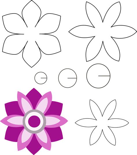 Flores Para Imprimir Y Recortar Imagenes Y Dibujos Para Imprimir