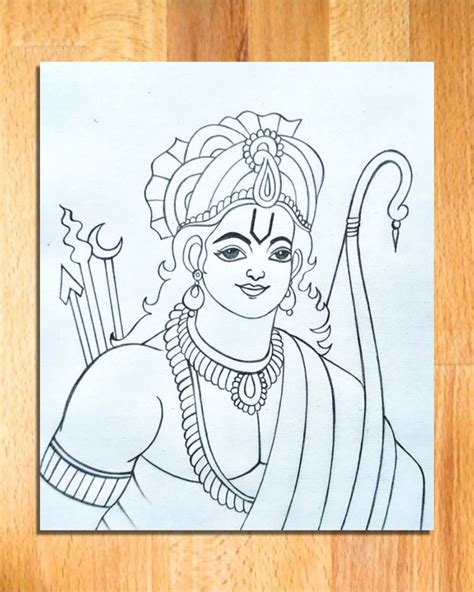 Lord Rama Beautiful Pencil Sketch Step By Step God Ram Drawing For