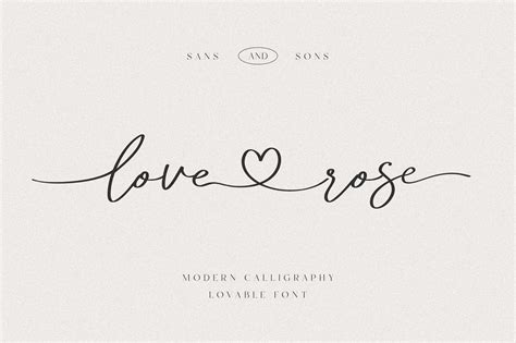 Love Rose - Modern Lovely Font