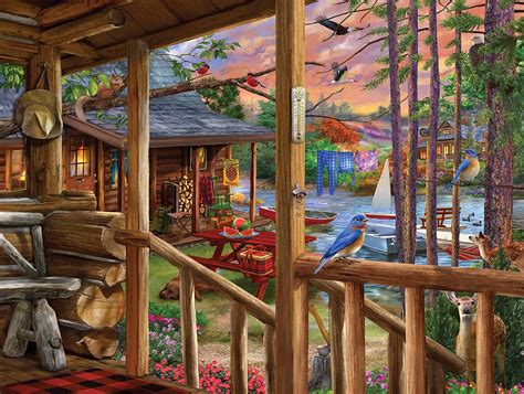 At The Cabins 300 Pieces SunsOut Puzzle Warehouse