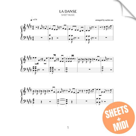 La Danse Sheet Music Midi Sachin Sen