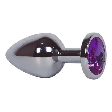 Plug Anal Mediano Purple Gem Curiosidades Sex Shop