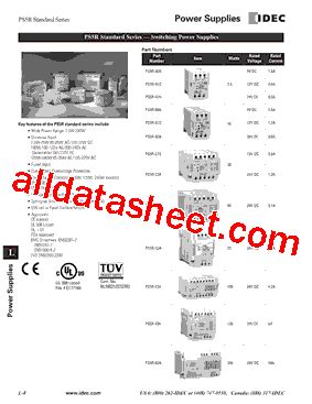 PS5R B05 Datasheet PDF IDEC Corporation