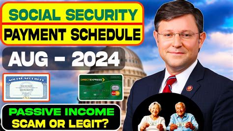 Social Security Payment Schedule For Aug Ssa Ssdi Ssi And Passive