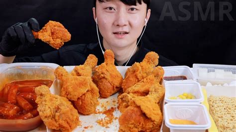 Asmr Chicken New 네네 치킨이 떡볶이라면 매콤치즈스노윙 닭다리 네네볶이 네네땅 Spicy Drumsticks