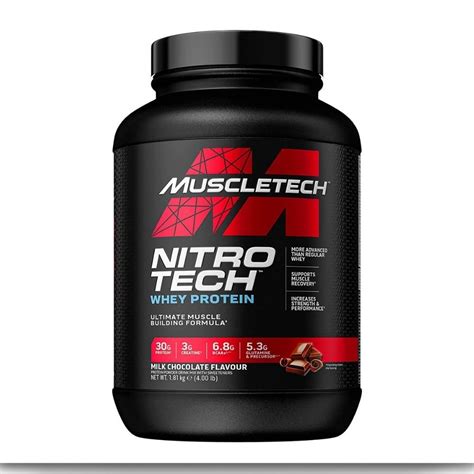 Muscletech Performance Series Nitro Tech Whey Protein Powder Chocolate