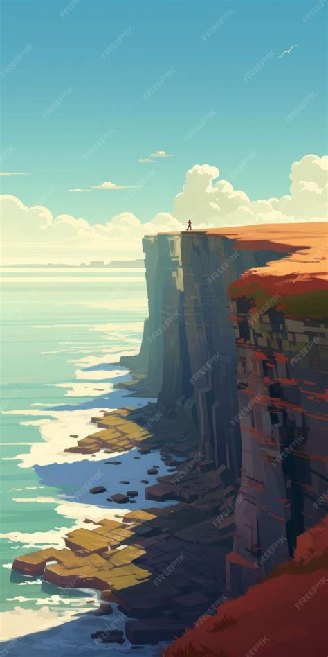 Premium Photo | Eerily Realistic Pixelart Cliff Masterpiece Tranquil ...