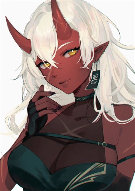 Rule 34 Akumi Female Oni Oni Horns Red Skin Virtual Youtuber Vyugen