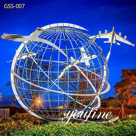 Giant Metal World Globe Sculpture - YouFine Art Sculpture