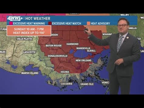 New Orleans Weather Heat Advisory For Saturday Chance For Showers