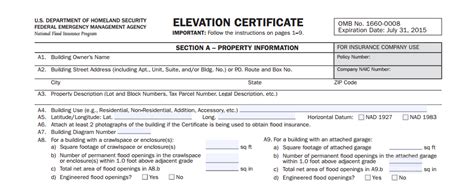 Current Fema Elevation Certificate Form Reimbursementform