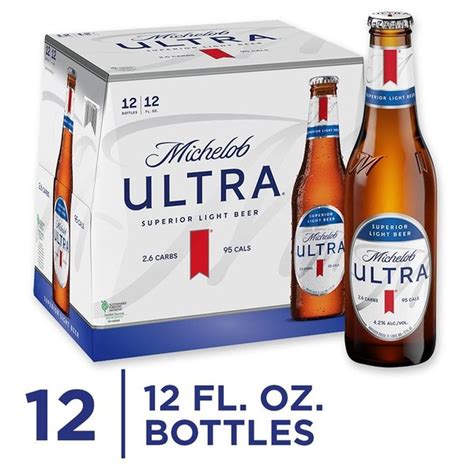 Michelob Ultra Light Beer Bottles 12 Fl Oz Instacart