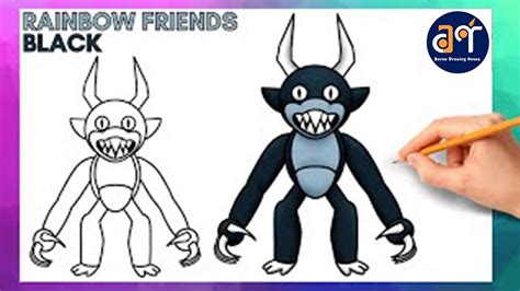 How To Draw Black Rainbow Friends Black Rainbow Friends Drawing