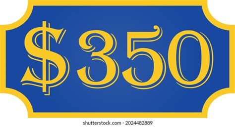 Price Symbol 350 Dollar 350 Ballot Stock Vector Royalty Free