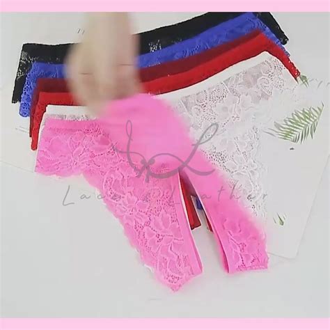 L L Lingerie Women Sexy Crotch Less Lace Underwear Plus Size Panty Thong For Sex