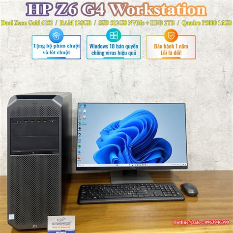 MÁY TRẠM HP Z6 G4 Workstation Dual Xeon Bronze 3106 Ram 32GB SSD