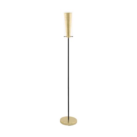 Eglo Lighting 97655 Pinto Gold Single Light Floor Lamp In Black Finish