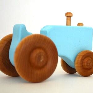 Personalized Baby Blue Toy Tractor - Etsy