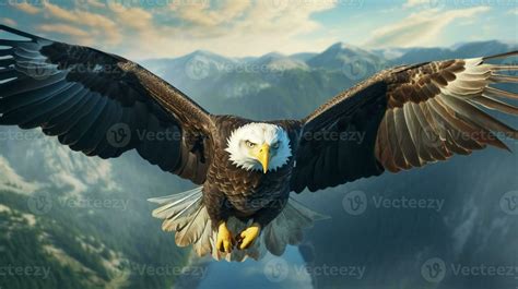 Photorealistic Image Of A Majestic Eagle Soaring In The Sky 24173686