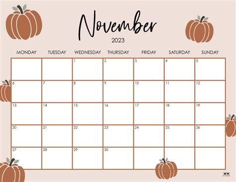 November 2023 Calendar Cute Printable - Get Calendar 2023 Update