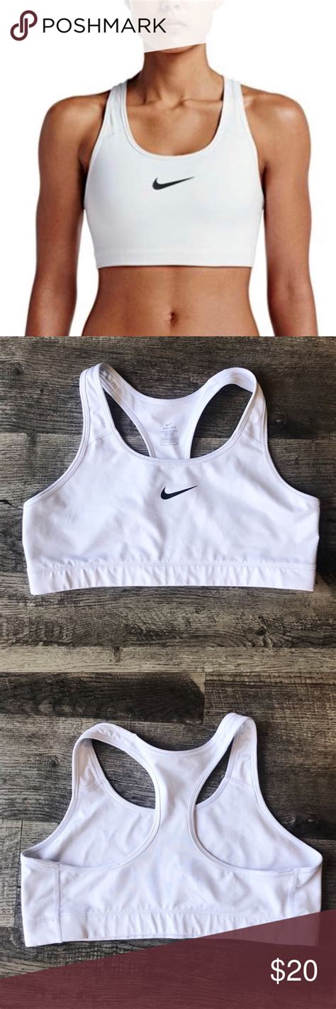 Nike Dri Fit White Racerback Sports Bra Xl Racerback Sports Bra Sports Bra Pullover Styling