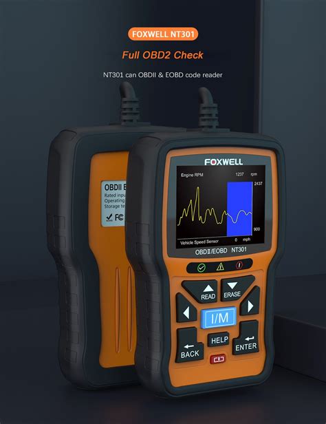 OBD2 Code Reader Foxwell NT301 CAN OBDII EOBD Code Reader