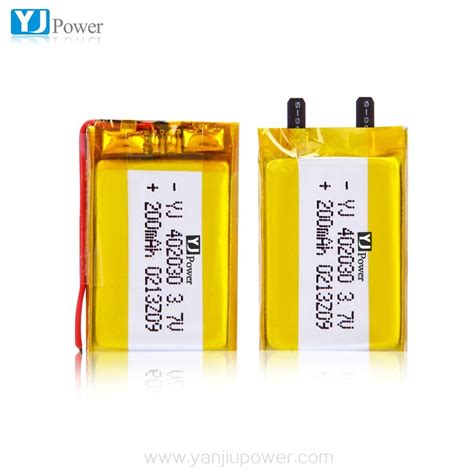 37v 200mah 402030 Lithium Polymer Battery Yj Power China Manufacturer Battery Storage