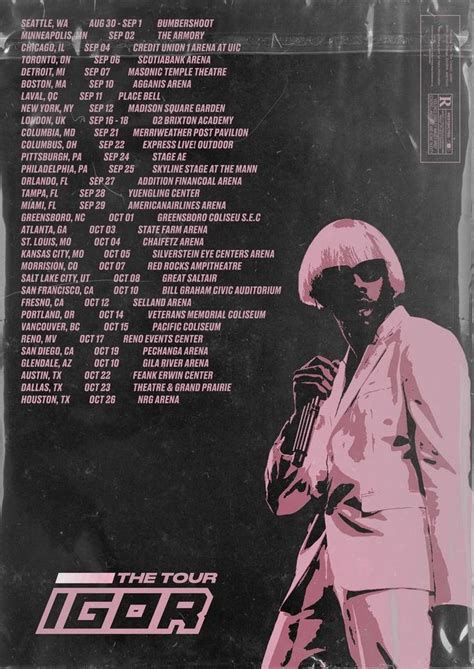 Tyler The Creator S IGOR Visual Theme Redesign Tour Posters Music