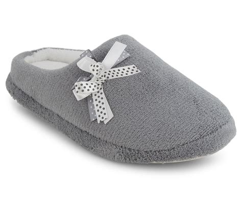 Women's Memory Foam Slippers - Grey/White | Great daily deals at Australia's favourite ...